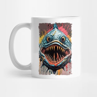 Piranha Amazon River Monster fish Abstract Fantasy Art Illustration Mug